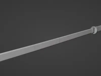 Katana 3D model Low-poly game-ready samurai sword Free low-poly 3D model