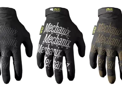 MILITARY Game Ready Mechanix Gloves Low-poly 3D model