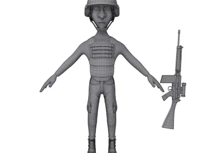Soldier Cartoon 3D model