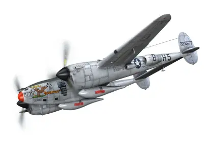 Lockheed P-38 Lightning - Little Buckaroo 3D model