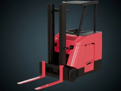 Forklift 2A Low-poly 3D model