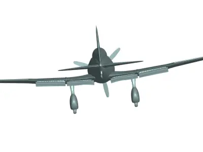 Mitsubishi A5M 3D model