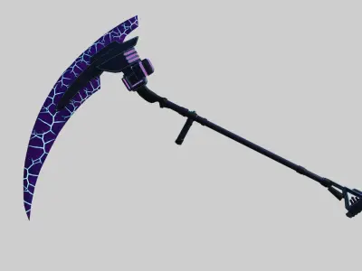 Scythe sci-fi Low-poly 3D model