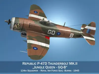 Republic P-47D Thunderbolt MK II - Jungle Queen 3D model