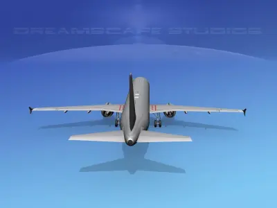 Airbus A321 Bare Metal 3D model
