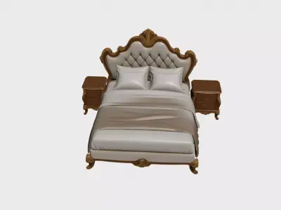 Italian concept bed and two dresser 3D model set Free 3D model purchase
