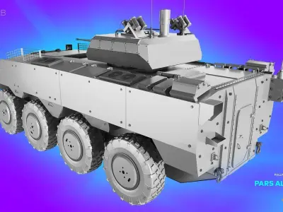 PARS ALPHA 8x8 Armoured Vehicle 3D model