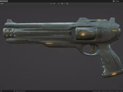 Sci-Fi Gun 02 Low Poly Game Ready Asset Low-poly Low-poly 3D model