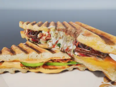 Fast Food Bundle Low-poly 3D model