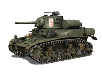 M3A1 Light Tank Stuart - The Pay Off 3D model