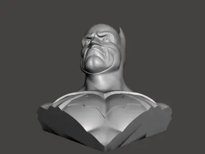 Batman bust 3d model with base for 3d printing  3D print model