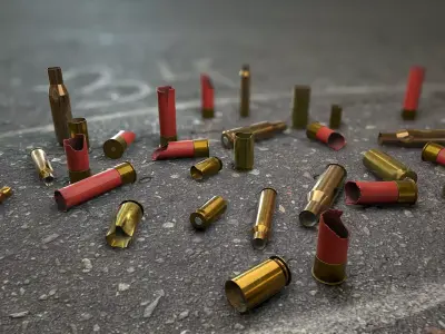 Crime Scenes - Cartridge Cases Low-poly 3D model
