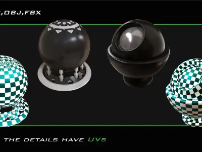 25 Shader Ball Pack 3D model