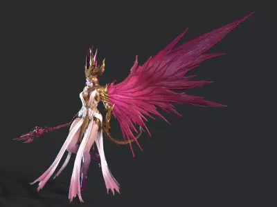 devils Angel Low-poly 3D model