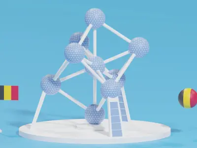 Atomium Building Brussels Belgium 3D model