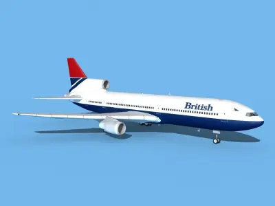 Lockheed L-1011 British Airways 2 3D model