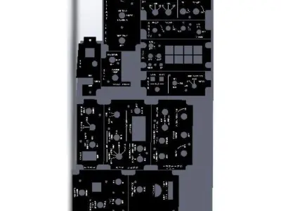 F-16 Left Hand Panels Bundle models 3D print model
