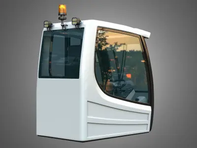 A918 Compact Litronic Excavator Cabin 3D model