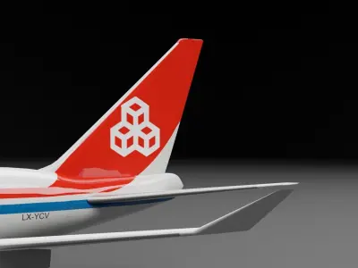 Boeing 747-400F Cargolux 3D model