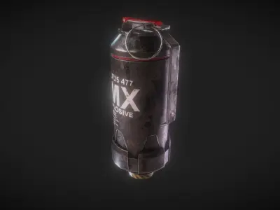 SciFi Granade Low-poly 3D model