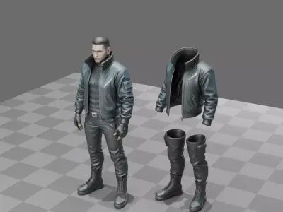 Cyberpunk Civilian 3D model