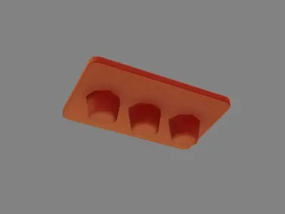 Cartoon egg tray - egg support Low-poly 3D model