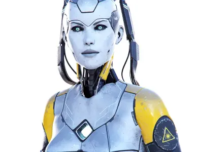 Character Woman Robot Unity Unreal