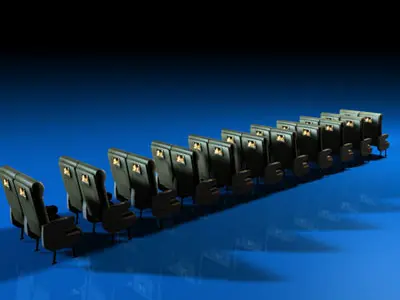 Plane train seats 2 3D model
