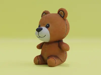 Teddy Bear Toy Plush Free low-poly 3D model