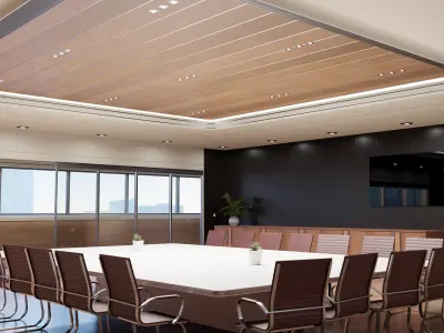 Modern Conference Room 3D Model - blender - fbx - obj 3D model