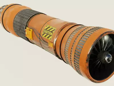 Turbine 3D model PBR materials 4K Low-poly 3D model