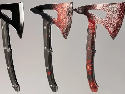 Hatchet Low-poly 3D model