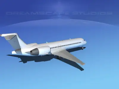 Boeing 717-200 Unmarked 4 3D model