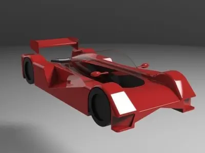 Racing car for CFD training Free 3D model