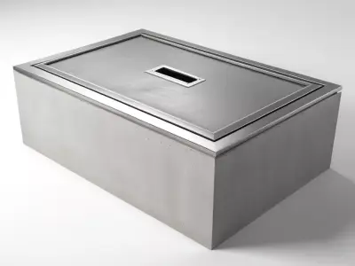 Modern Concrete Outdoor Fire Pit 3D model
