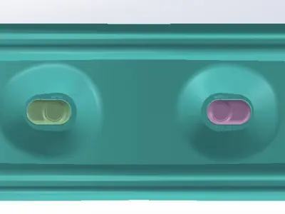 Rocking chicken assembly 3D model