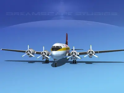 Douglas DC-4 Qantas 2 3D model