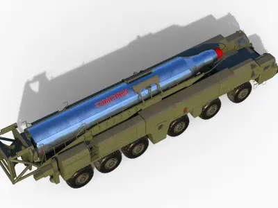 Musudan missile launcher 3D model
