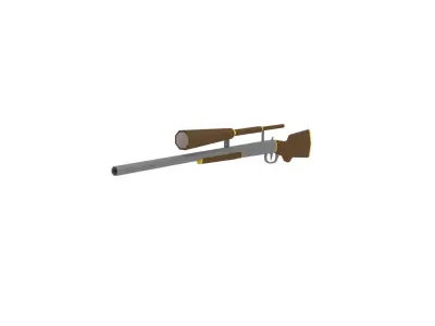 Low Poly Western Sniper Free low-poly 3D model
