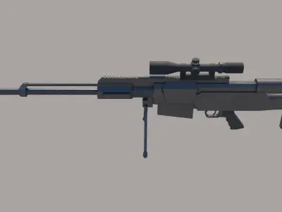Accuracy International AS50 Low-poly 3D model