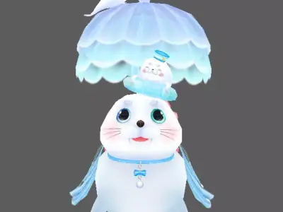 seal lowpoly Low-poly 3D model