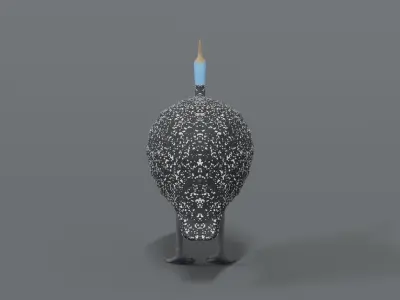 Low Poly Cartoon Helmeted Guineafowl Low-poly 3D model