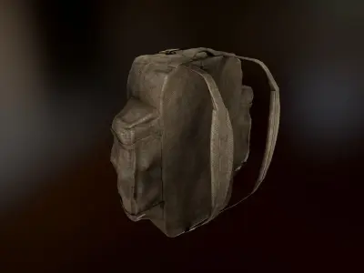 Tactical Backpack Low-poly 3D model