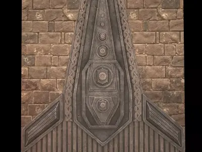 celtic wall Low-poly 3D model