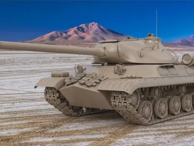 Tank IS 3M Clay V Ray 3D model