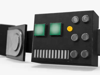 Darth Vader Belt with Electronic Modules 3D model