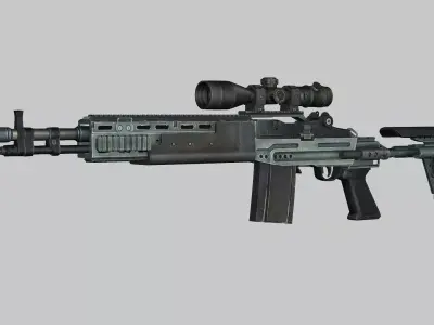 Sniper Denel 4NTW-20 Low-Poly 3D Model Low-poly 3D model purchase