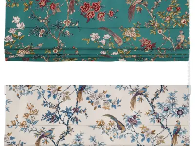 Roman Curtains 141 ORIENTALIS DELFT ROMAN BLIND 3D model