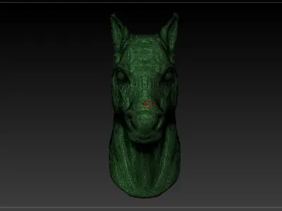 Horse head solid mesh 3D model