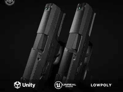 P320 Game Ready Low-poly 3D model